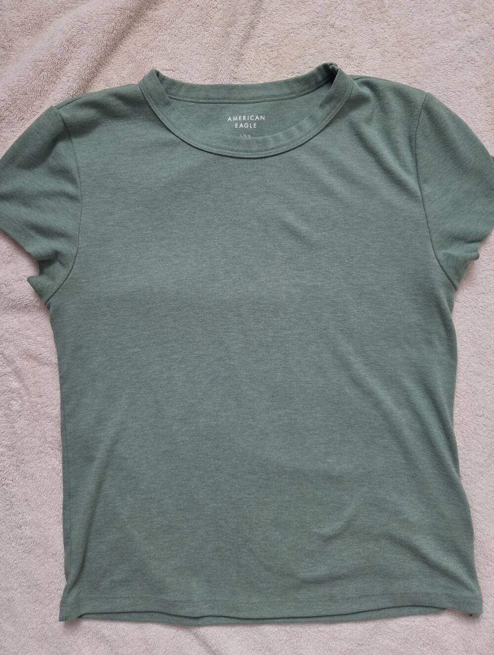 American Eagle Hey Baby Green Tee Women's Size Large